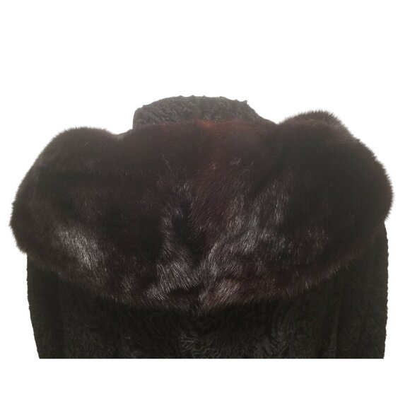 Persian Lamb Fur Coat Jacket 1950s Womens Short by Hutzlers Baltimore - Picture 6 of 11